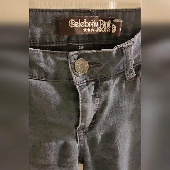 Celebrity Pink Stretch Skinny Jeans Gray Black Size 5 - Picture 3 of 6